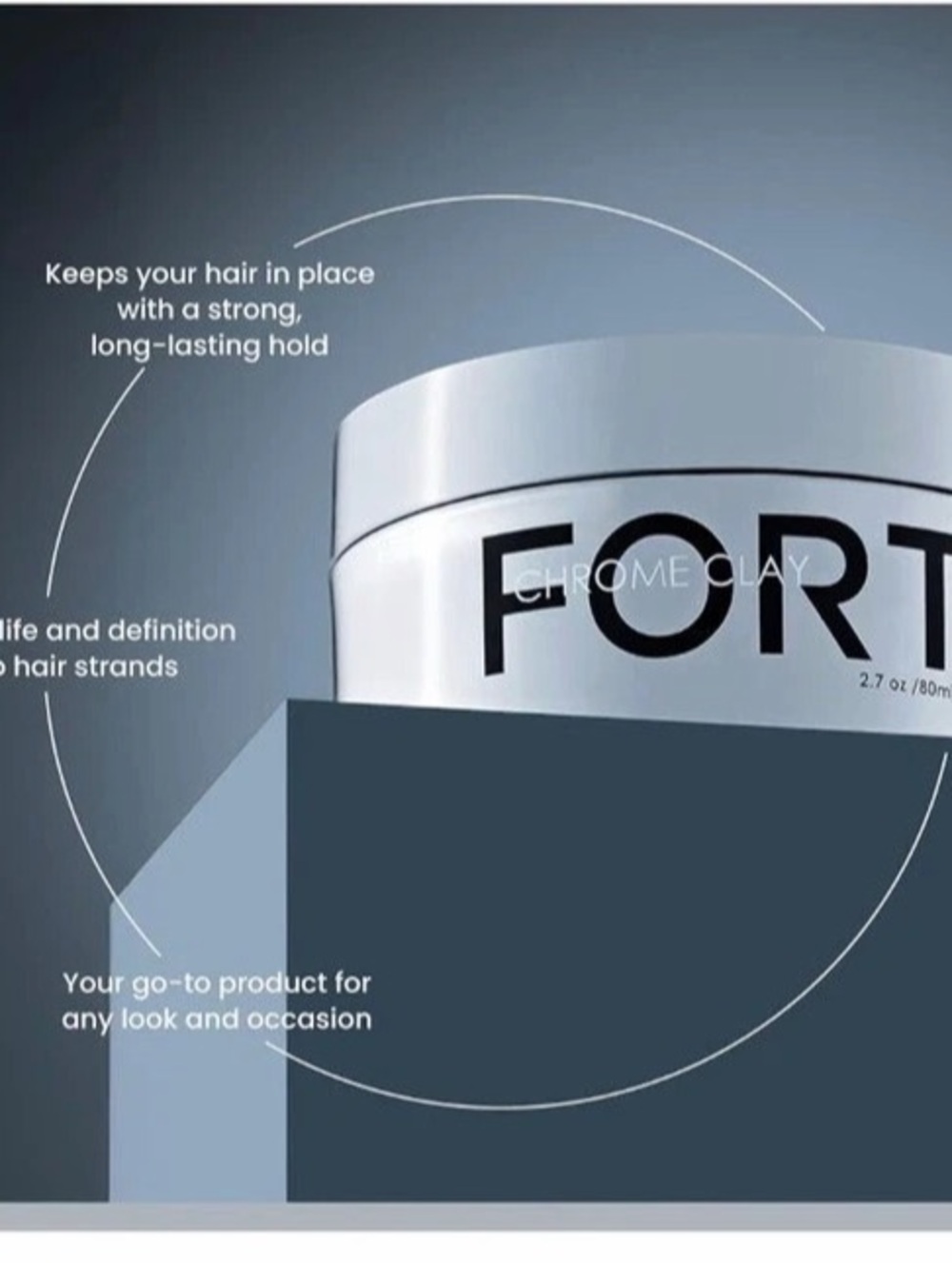 Forte Series Chrome Clay Hair Styling Product NO BOX